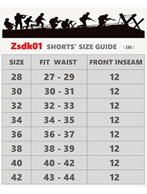 Kolongvangie Tactical Workout Shorts for Men Outdoor Casual Quick Dry Hiking Cargo Shorts with Multi Pockets 28-46 (No Belt)