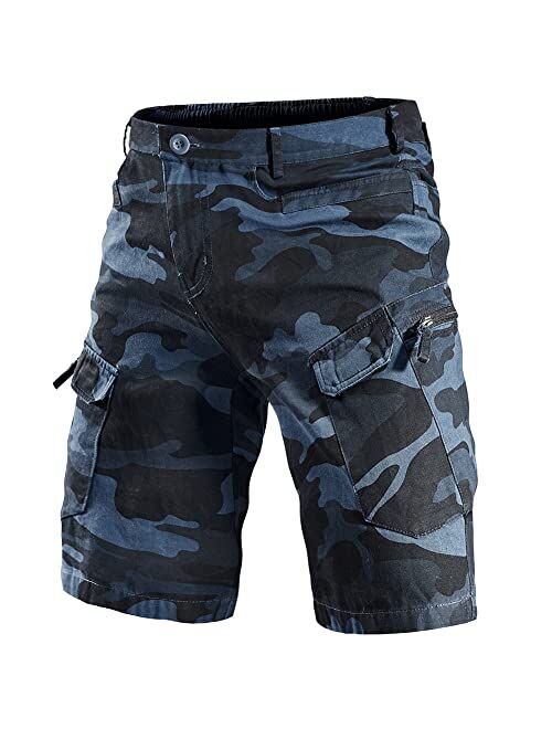 Kolongvangie Tactical Workout Shorts for Men Outdoor Casual Quick Dry Hiking Cargo Shorts with Multi Pockets 28-46 (No Belt)