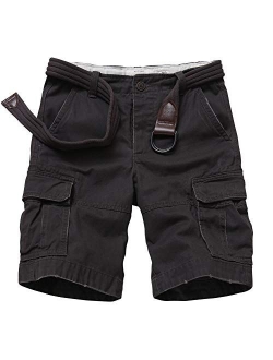 AKARMY Men's Cargo Shorts Relaxed Fit Camo Short Outdoor Multi-Pocket Cotton Work Casual Shorts