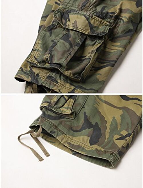 AKARMY Men's Cargo Shorts Relaxed Fit Camo Short Outdoor Multi-Pocket Cotton Work Casual Shorts