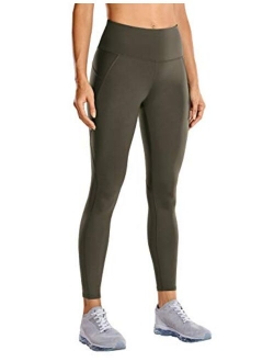 Women's Hugged Feeling Compression Running Leggings 25 Inches - Non See-Through Thick Training Tights Workout Pants