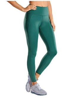 Women's Hugged Feeling Compression Running Leggings 25 Inches - Non See-Through Thick Training Tights Workout Pants