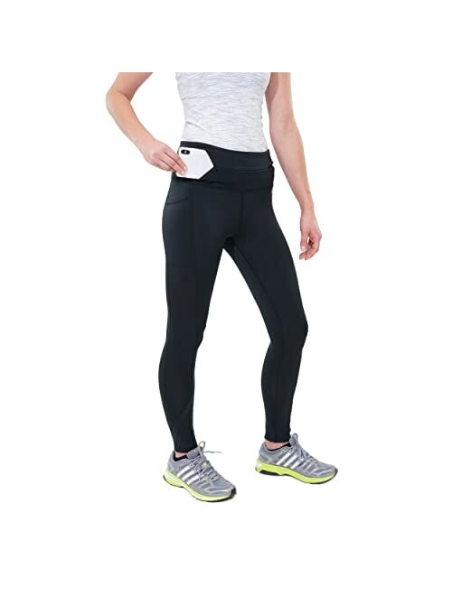 FlipBelt Women's Mid-Weight Leggings Workout with Pockets