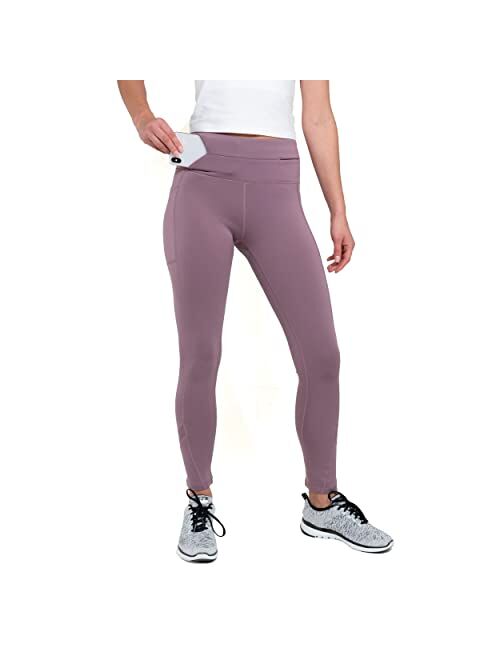 FlipBelt Women's Mid-Weight Leggings Workout with Pockets