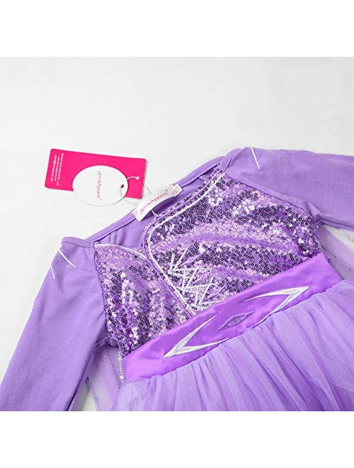 JerrisApparel Girl Snow Party Dress Princess Costume Halloween Cosplay Dress up