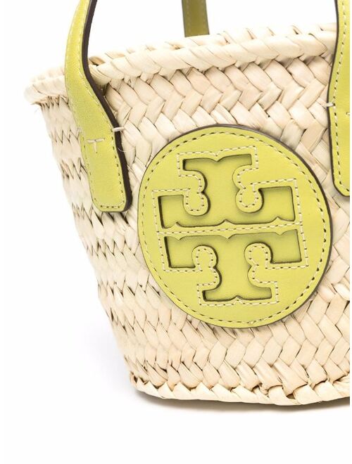 Tory Burch logo-patch woven mini bag