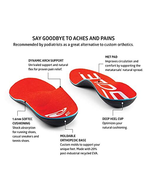 SOLE Active Medium with Met Pad Insoles for Men and Women, Metatarsalgia, Plantar Fasciitis, Arch Support, and Active Footwear