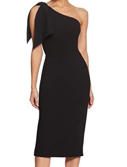 Dress the Population Women's Naomi Longsleeve Jersey Knit Twist Long Maxi Gown Dress