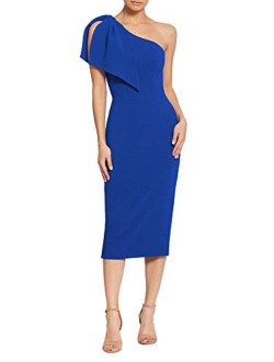 Dress the Population Women's Naomi Longsleeve Jersey Knit Twist Long Maxi Gown Dress