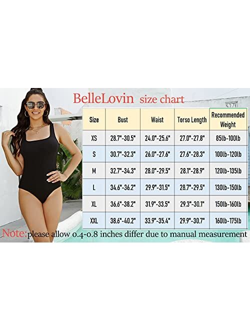 BelleLovin Women's Scoop Neck Bodysuits Sleeveless Tank Top Jumpsuits