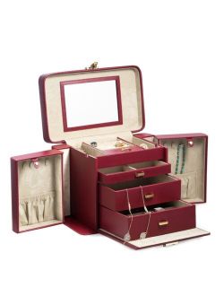 Bey-Berk Lizard 4 Level Jewelry Box with Travel Pouch