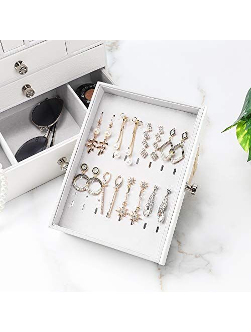 Homde Jewelry Organizer Box Necklaces Storage Earrings Case for Women Girls Gift Choice Porcelain Pattern Series