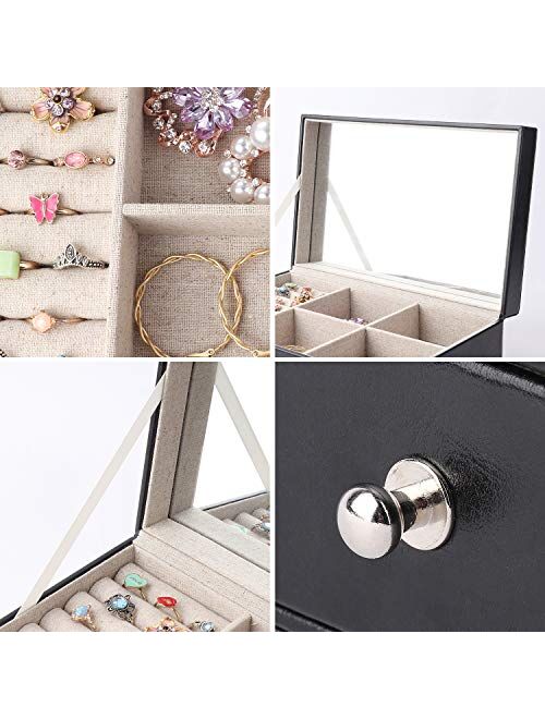 Meangood Jewelry Organizer Box 2 Layer