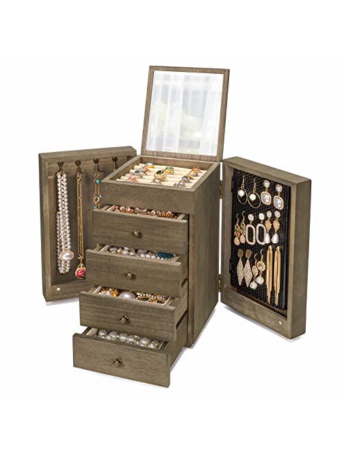 Meangood Jewelry Organizer Box 2 Layer