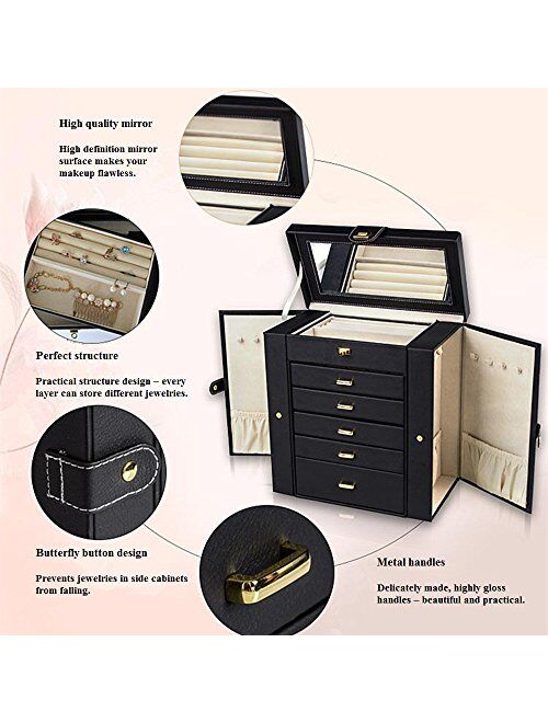 Kendal Huge Leather Jewelry Box/Case/Storage LJC-SHD5