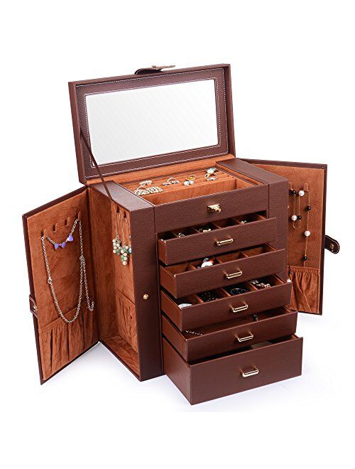 Kendal Huge Leather Jewelry Box/Case/Storage LJC-SHD5