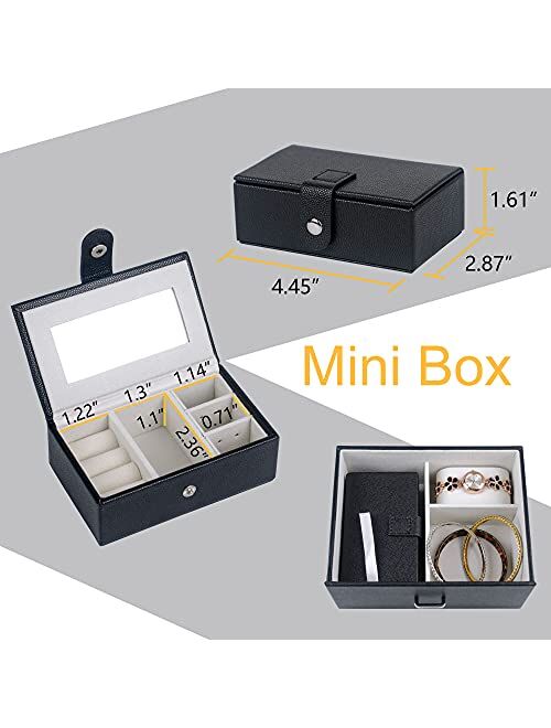 Kendal Leather Jewelry Box for Women Organizer Case for Necklace, Ring, Jewelry