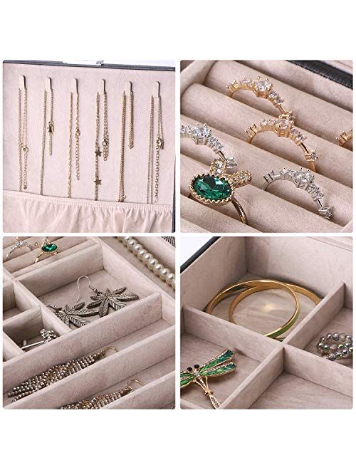 BEWISHOME JEWELRY BOX JEWELRY ORGANIZER FOR NECKLACE