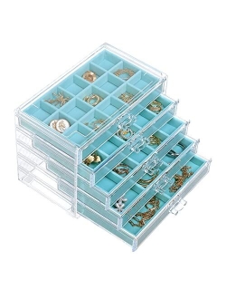 misaya Acrylic Earring Organizer with 5 Drawers