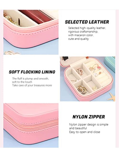 AIPNIS Personalise Jewelry Box,Custom Photo Small Jewelry Boxes for Women,Portable Travel Mini Jewelry Box with Mirror,Women Gift Rings Earrings Necklaces Storage Case