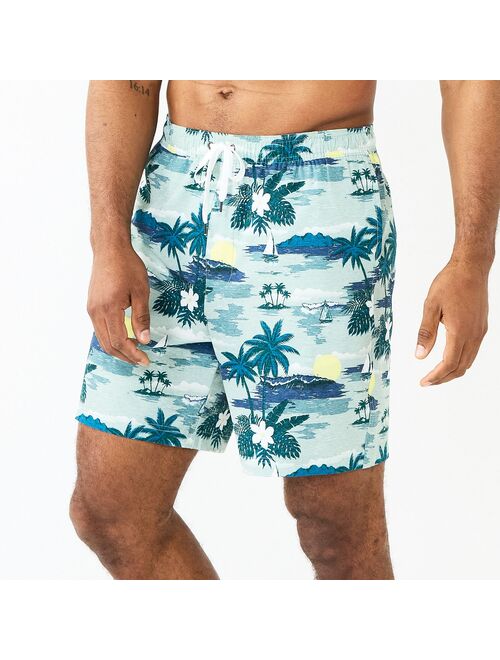 Men's Sonoma Goods For Life® Full Elastic Waistband Swim Trunks