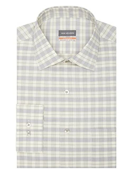 Van Heusen Men's Dress Shirt Regular Fit Stain Shield Stretch