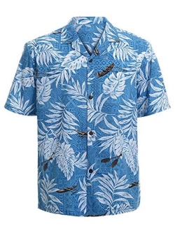 Tropical Storm Hawaiian Shirts for Men Short Sleeve Regular Fit Mens Floral Shirts