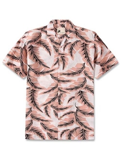 Damipow Hawaiian Shirts for Men Short Sleeve Aloha Beach Shirt Floral Summer Casual Button Down Shirts