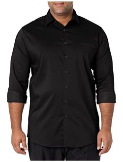 Men's Dress Shirt Regular Fit Ultra Wrinkle Free Flex Collar Stretch
