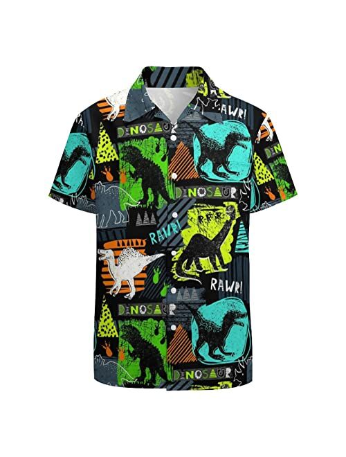 GADZILLE Hawaiian Shirt for Men Casual Button Down Shirt Short Sleeve Aloha Beach Shirt Party Shirt