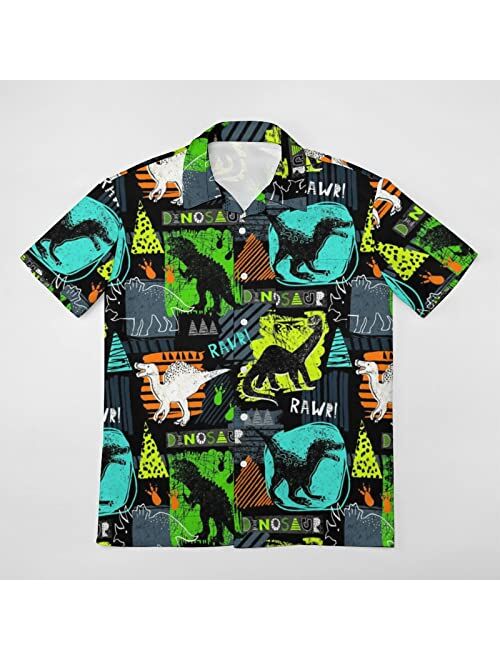 GADZILLE Hawaiian Shirt for Men Casual Button Down Shirt Short Sleeve Aloha Beach Shirt Party Shirt