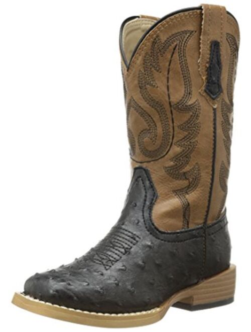 Roper Square Toe Faux Ostrich Western Boot