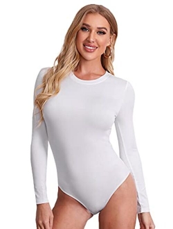 Women's Criss Cross Sheer Mesh Wrap Off The Shoulder Skinny Elegant Bodysuit