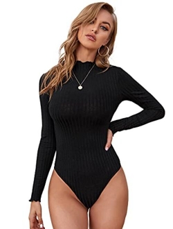 Women's Criss Cross Sheer Mesh Wrap Off The Shoulder Skinny Elegant Bodysuit