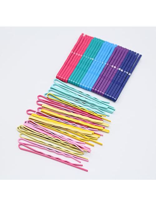 SHKJCHP Colored Hair Bobby Pins Hair Styling Clips 150 PCS Color hair grips, hairpin for Girls Kids Women Fashion Girls Color Hair Accessories Gift