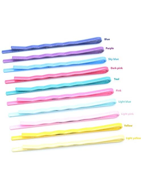 SHKJCHP Colored Hair Bobby Pins Hair Styling Clips 150 PCS Color hair grips, hairpin for Girls Kids Women Fashion Girls Color Hair Accessories Gift