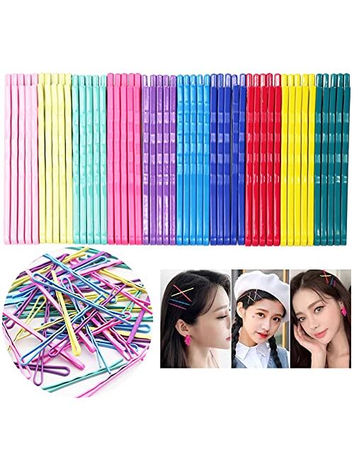 SHKJCHP Colored Hair Bobby Pins Hair Styling Clips 150 PCS Color hair grips, hairpin for Girls Kids Women Fashion Girls Color Hair Accessories Gift