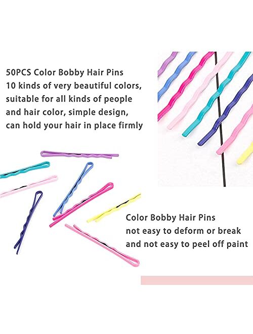 SHKJCHP Colored Hair Bobby Pins Hair Styling Clips 150 PCS Color hair grips, hairpin for Girls Kids Women Fashion Girls Color Hair Accessories Gift