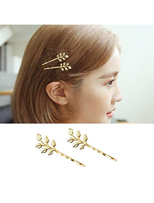 Globalsupplier inSowni 30 Pack/15 Pairs Light Gold Retro Vintage Metal Bobby Pins Hair Clips Barrettes Accessories for Women Girls