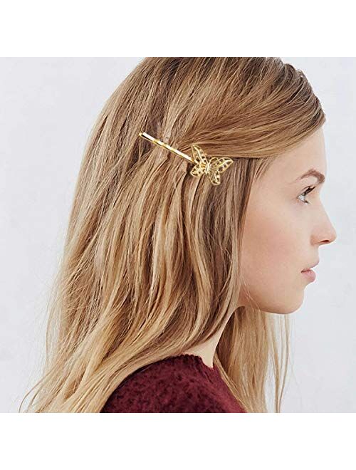 Globalsupplier inSowni 30 Pack/15 Pairs Light Gold Retro Vintage Metal Bobby Pins Hair Clips Barrettes Accessories for Women Girls