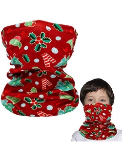 Outrip Kids Ski Mask Fleece Neck Gaiter Warmer Winter Face Cover Scarf Balaclava for 3-14 Years Boys Girls Adjustable