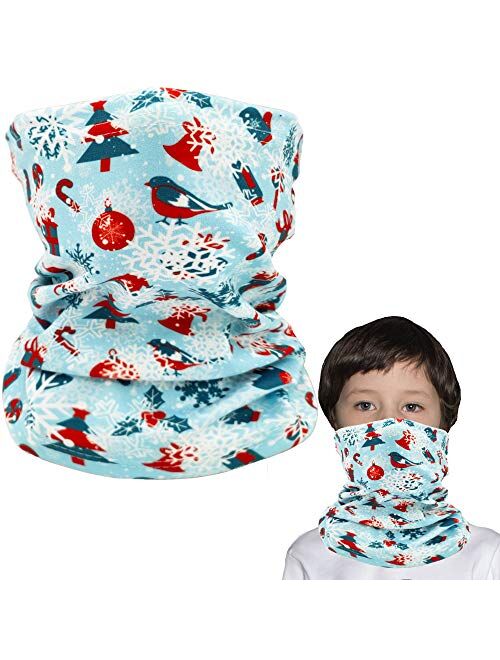 Outrip Kids Ski Mask Fleece Neck Gaiter Warmer Winter Face Cover Scarf Balaclava for 3-14 Years Boys Girls Adjustable