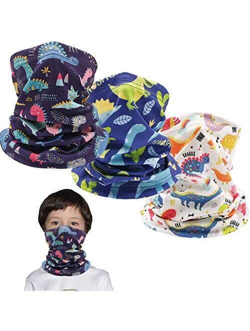 Outrip Kids Ski Mask Fleece Neck Gaiter Warmer Winter Face Cover Scarf Balaclava for 3-14 Years Boys Girls Adjustable