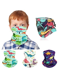 ILGANT Kids Neck Gaiter Face Mask for Boys Girls Face Cover Scarf Bandana Balaclava Adjustable Reusable Washable 3 Pack