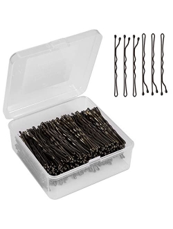 PURPLESKY Bobby Pins 400 CT, Small Hair Bobby Pins with Case for Girls Women, Bun Pins for Thick Hair, All Hair Types, 10.5 Oz/300 g