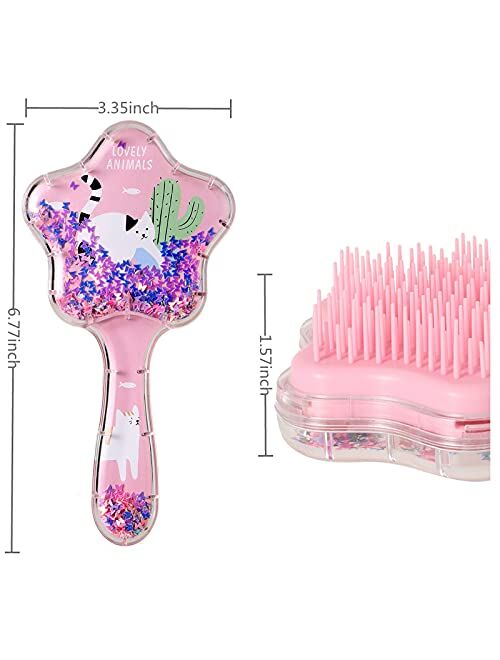 Zou.Rena Little Girls Hair Brush Easily Brushed Through Tangles Unicorn Gifts for Girls 3 Years Up