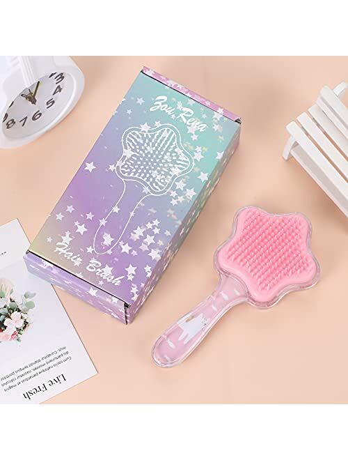 Zou.Rena Little Girls Hair Brush Easily Brushed Through Tangles Unicorn Gifts for Girls 3 Years Up