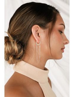 Zoe Gold Mini Chain Hoop Earrings