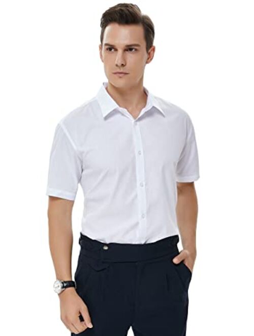 Beninos Men's Short Sleeve Dress Shirt