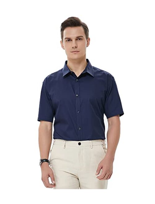 Beninos Men's Short Sleeve Dress Shirt